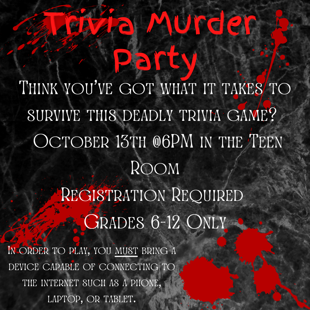 Trivia Murder Party | The Henry Carter Hull Library